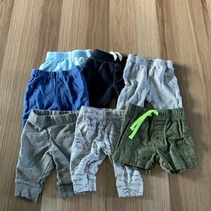 Seven pairs of pants for baby